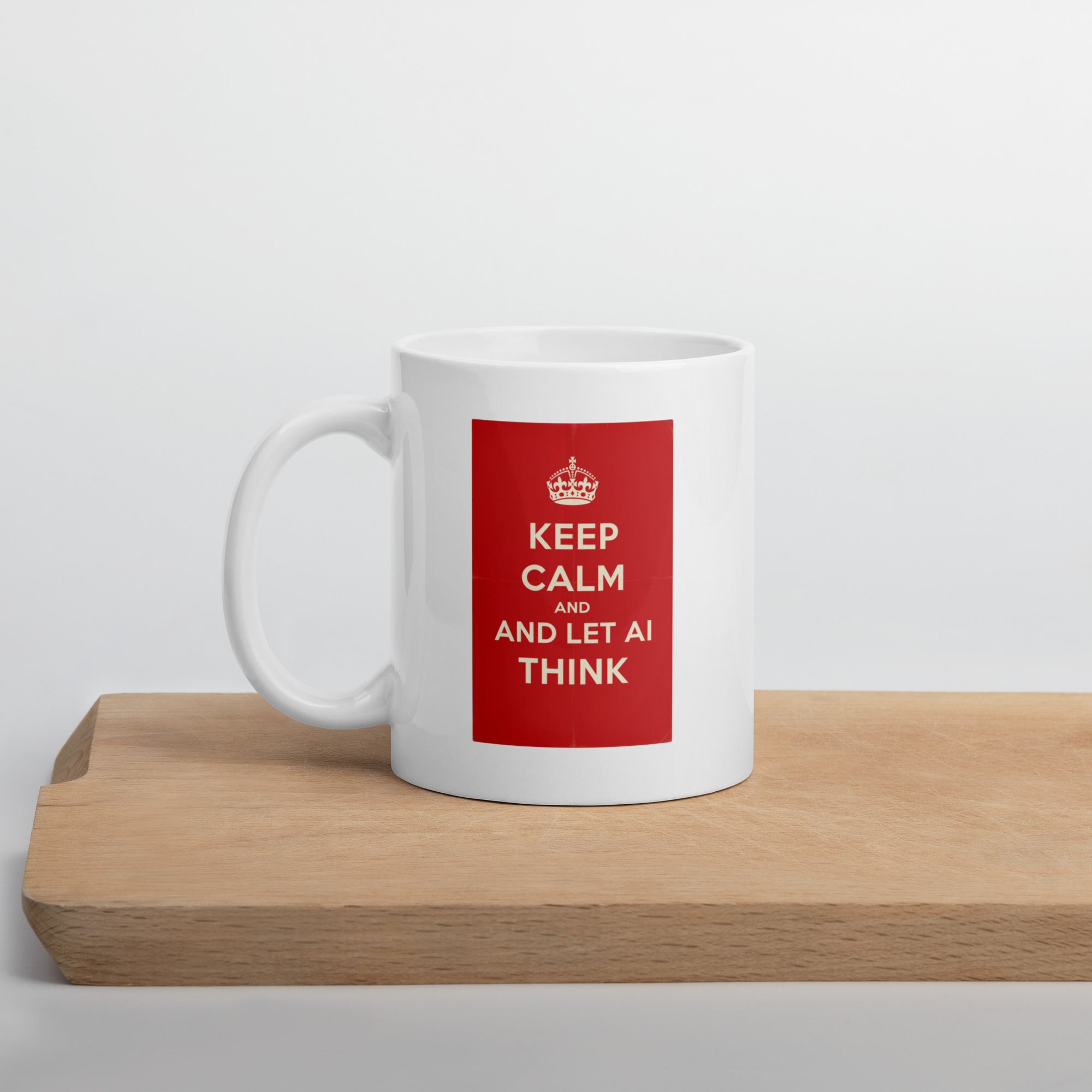 Funny AI office mug for tech teams, Gen Z, finance bros, software engineer desk accessory, gift for computer science majors and programmers
